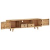vidaXL TV Stand 55.1"x11.8"x15.7" Solid Wood Mango - 3 of 4