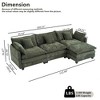 Chenille 3-Seat Sectional Sofa – Modular Deep Seat Sleeper Couch with Ottoman & Side Pocket | Ultimate Comfort for Living Room, Apartment, or Office - 3 of 4