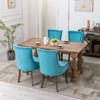NicBex Vintage Neutrally Toned Thickened Dining Chairs with Bronze Nail Head,Modern Style Upholstered Accent Chairs for Living Room,Set of 2 - 4 of 4