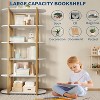 6 Tiers Book Shelf, Home Office Bookshelf Storage Organizer, Vintage Industrial Style Bookcase, Free Standing Storage Shelving Unit - 2 of 4