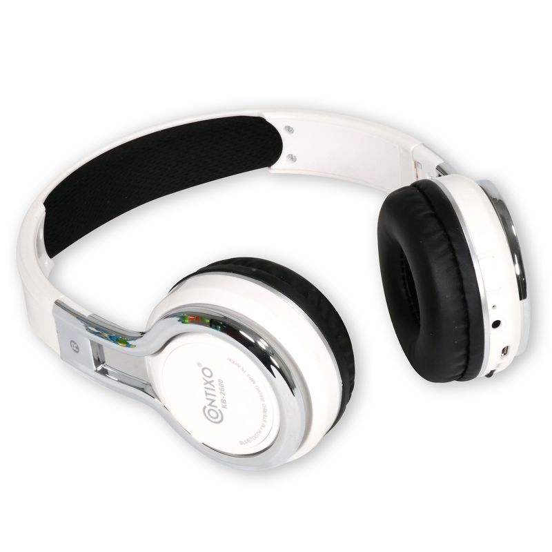 Contixo KB2600 Kids Bluetooth Wireless Headphones -Volume Safe Limit 85db -On-The-Ear Adjustable Headset (White), 2 of 9