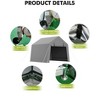 Motorcycle Storage Shed,Heavy Duty Portable Tent with Rolled Zipper Door,Waterproof Design for ATV,Motorcycle - 4 of 4