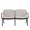 Outdoor Plastic Loveseat With Cushion,Loveseat With Weather-Resistant PP Frame,Modern Loveseat for Balcony or Backyard-Cuddlewood - 3 of 4