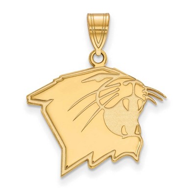 Black Bow Jewelry 10k Yellow Gold Northwestern Wildcats NCAA Large Pendant
