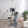 104" Tall Cat Tree for Indoor Cats,Multi-Level Cat Tower, Cat Condo with 3 Perches, 2 Caves, Basket, Scratching Board, Cat Climbing Stand for Cat Play - 3 of 4
