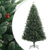 vidaXL Artificial Hinged Christmas Tree Green PVC Large Foldable - 2 of 4