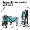 SKRAN Outdoor Sport Foldable All Terrain Pulling Pull-Along Wagons with Strapping System,Weight Capacity 225 LBS for Shopping,Garden,Camping - 3 of 4