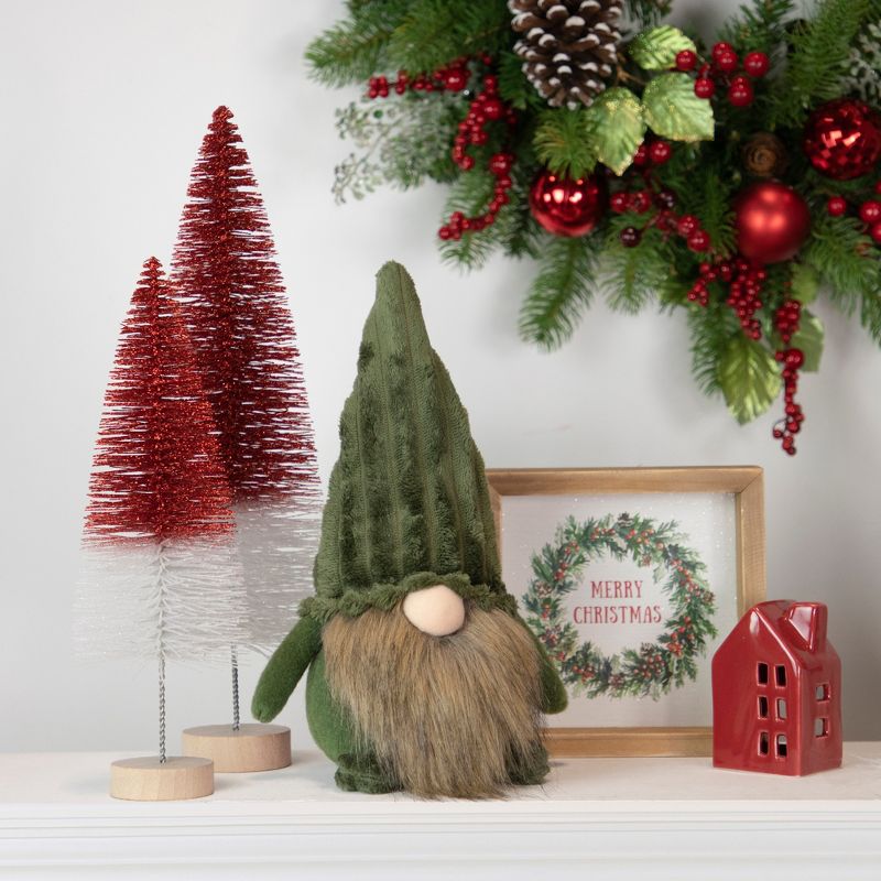 Northlight 12" Green Plush Christmas Gnome Decoration, 2 of 8