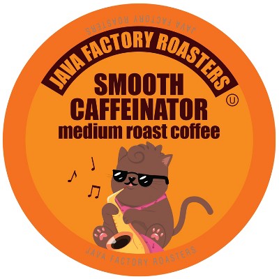 Java Factory Single Cup Coffee Keurig, Smooth Caffeinator Medium Roast, 40 Count