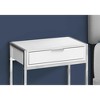 Monarch Specialties ACCENT TABLE - 24"H / GLOSSY WHITE / CHROME METAL - 3 of 3