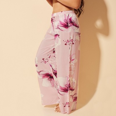 Shade & Shore Women's Mid-Rise Full Coverage Cover Up Pant - Shade & Shore™ Pink/White L — фото 3