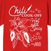 Chili Cookoff White Lettering, Stars and Stick w/ Leaves Silhouette on Red Short Sleeve Adult T-Shirt - 2 of 4
