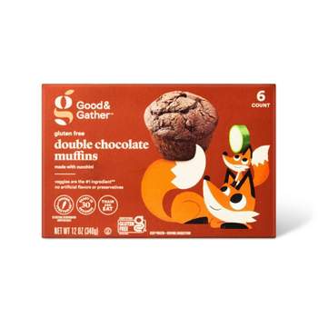 Frozen Gluten Free Double Chocolate Zucchini Muffins - 12oz/6ct - Good & Gather™