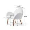 Modern Accent Chair, Arm Chair With Solid Wood Frame, Ergonomic Design Upholstered Chair - 4 of 4
