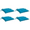 vidaXL Chair Cushions 4 pcs Light Blue 15.7"x15.7"x2.8" Oxford Fabric - 3 of 4