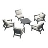 WestinTrends Avalon Outdoor 6-Piece Modular Sectional Patio Furniture Sofa Set, Gray/White - 4 of 4