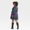 Women's Balloon Long Sleeve Midi Wrap Dress - Ava & Viv™ - image 2 of 3