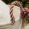 Colonial Mills Kringle Christmas Floor Basket - Candycane Red 14"x14"x12" - 2 of 4