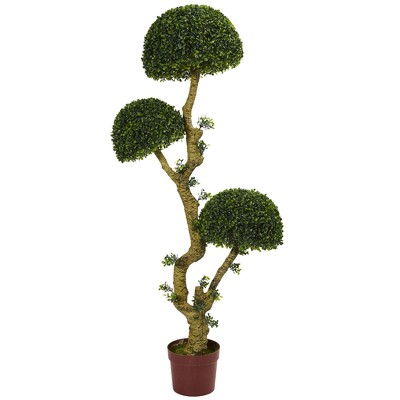 5ft Triple Boxwood Artificial Tree - Nearly Natural