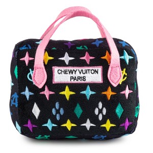 Haute Diggity Dog Black Monogram Chewy Vuiton Handbag Plush Dog Toy with Squeaker - 1 of 4