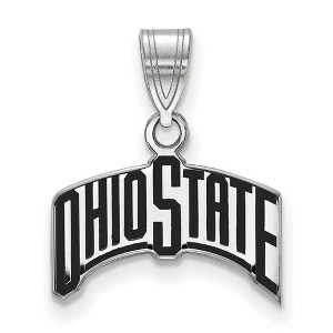 Black Bow Jewelry Sterling Silver Ohio State Buckeyes NCAA Medium Pendant - 1 of 3