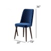 Sevobal Dining Chairs Mid-Century Modern Dining Chairs Set of 2 with Soft Upholstery for Kitchen Living Room, Blue, 20"*36"*18" - 2 of 4
