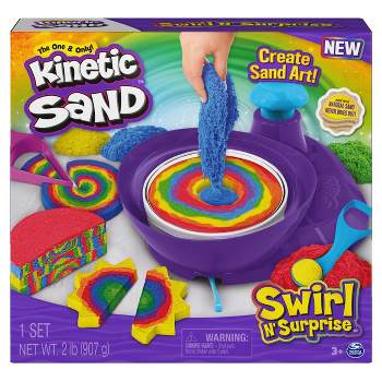 Kinetic Sand Sparkle Sandcastle Set w/ 1lb Pink Shimmer Kinetic Sand