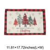 Unique Bargains Christmas Place Mats Flax Red White Green Black 11.8"x17.7" 2 Pcs - 3 of 4