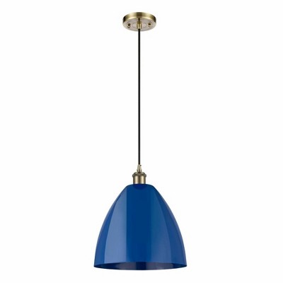 Plymouth Dome - 1 Light Cord Hung Mini Pendant In Industrial Style-14.75 Inches Tall and 12 Inches Wide