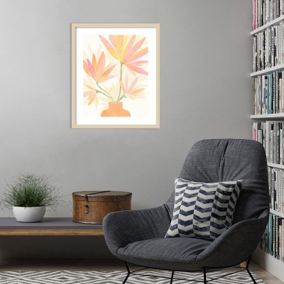 Kristian Gallagher Abstract Floral Print in Natural Wood Frame, 21 x 25 Inches