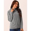 Seta T Women's Turtleneck Long Sleeve Knit Pullover Fall Winter Sweater Top - 2 of 4