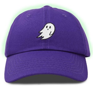 Dalix Ghost Glow in the Dark Embroidered Mens Womens Cotton Dad Hat Baseball Cap Adjustable - 1 of 4