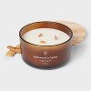 3-Wick Amber Glass Wooden Wick Applewood and Amber Jar Candle 20oz - Threshold™ - 3 of 3