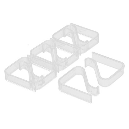 Unique Bargains Plastic Tablecloth Clips Clamps Clear 2 x 1.6 x 0.5 8 Pcs