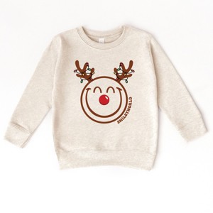 SmileyWorld Reindeer Lights - Toddler Graphic Sweatshirt and Youth Graphic Sweatshirt - 1 of 4