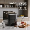 ZAFRO Ice Makers Countertop with Self-Cleaning, 26lbs/24hrs, 9 Cubes Ready in 6 Mins, Portable Ice Machine with 2 Sizes Bullet Ice/Ice Scoop, Black - 2 of 4