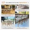 PURPLE LEAF Outdoor Counter Stools and Chairs (Set of 4) Rattan Barstools with Backrest and Footrest for Garden Pool, Includes Cushions - 3 of 4