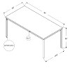NicBex 40 Inch Rectangle Coffee Table,Modern Center Cocktail for Living Room,Dining Room,Bedroom - 3 of 4