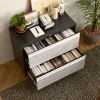 SUXXAN 2 Drawer Metal File Cabinet, with Standing Feet and Card Slot, 29.53" H X 34.5" L X 15.75" W, Assembly Required - 4 of 4