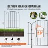 VEVOR Garden Fence, 24in(H) x30ft(L) Animal Barrier Fence, Underground Decorative Garden Fencing with 2 Inch Spike Spacing, Metal Dog Fence, 28 Pack - 3 of 4