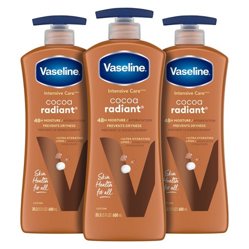 VASELINE NEW INTENSIVE CARE COCOA GLOW WITH PURE COCOA BUTTER BODY LOTION  FOR RESTORES DRY SKIN (IMPORTED)