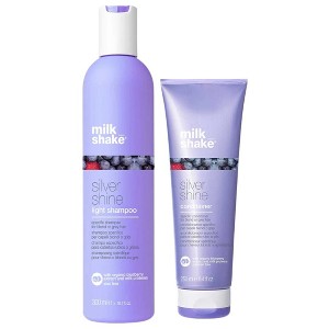 milk_shake Silver Shine Light Shampoo (10 oz) + Silver Shine Conditioner (8 oz) - Duo Milkshake Set Kit for Blond or Grey Hair Milk Shake - 1 of 3