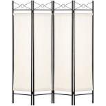 Best Choice Products 6ft 4-Panel Folding Privacy Screen Room Divider Decoration Accent w/ Steel Frame