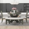 NicBex Round Dining Table Set for 4 Round Table with Curved Bench, 3 Side Chairs for Dining Room - 3 of 4