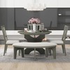 NicBex Round Dining Table Set for 4 Round Table with Curved Bench, 3 Side Chairs for Dining Room - image 3 of 4