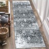 Vintage Area Rugs Low Pile Washable Rug Traditional Distressed Non Slip Accent Rug Stain Resistant Decoration Carpet for Living Room - 2 of 4