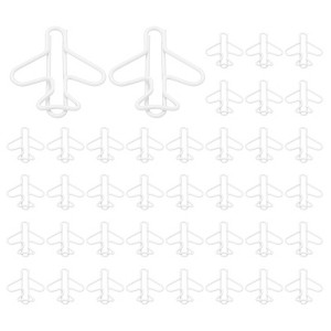 Unique Bargains Home Office Supplies Metal Plane Shape Cute Funny Decorative Paper Clip 100 Pcs - 1 of 4