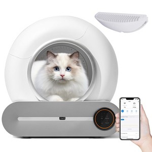 Self-Cleaning Cat Litter Box, Smart Automatic Cat Litter Box, Automatic Scooping and Odor Removal, 2.4G WiFi App Control - 1 of 4