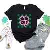 Simply Sage Market Women's Lucky Clover Checkered Short Sleeve Graphic Tee - 3 of 4