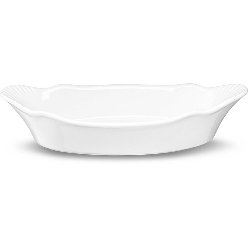 Kook Ceramic Au Gratin Baking Dishes, Set of 6, 18 oz, White, 3 of 5